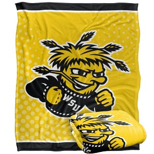 Wichita State University Logo Dots Silky 50x60 Blanket, 1 Sided - 1 of 4