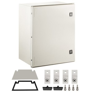 VEVOR NEMA Steel Case, 24x20x9'' NEMA 4X Fiberglass Electric Enclosure, IP66 Water & Dust Resistant,Includes Mounting Plate (60x50x23 cm), Light Gray - 1 of 4