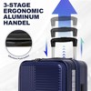 Luggage,with front opening,TSA approved lock,hardshell suitcase,Blue - 3 of 4