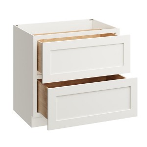 CASAINC 36 in. W x 34.5 in. H x 24 in. D 2-Drawer Base Kitchen Cabinet – Soft-Close, Plywood Frame - Ready to Assemble - 1 of 4