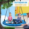 Hotraffy Saucer Tree Swing 40 Inch 600lb Weight Capacity with 2pcs Hanging Straps, 900D Oxford Fabric Waterproof Durable Steel Frame (Blue) - 3 of 4