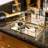 Juvale Set of 3 Gold Mirror Vanity Tray for Perfume, Makeup, Decorative Rectangle Jewelry Organizer for Bathroom, Dresser, 3 Sizes - 4 of 4