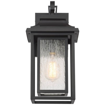 Cecile Bronze 25" Outdoor Wall Light with Seeded Glass
