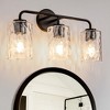 DORESshop 21 in. 3-Light Black Vanity Light with Clear Cylinder Glass Shades for Bathroom, Mirror, Powder Room - 3 of 4