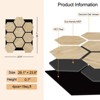 Hexagon Wood Wall Panels with PET Felt, Decorative Sound-Absorbing Tiles for Living Room, Studio, Piano Room - 4 of 4
