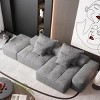 4PCS Modern Oversized Modular Sofa, DIY Layout Sofa with Ottoman and Armrest, Tufted Sofa with Chenille Fabric Pillows-Baofuwish - 2 of 4