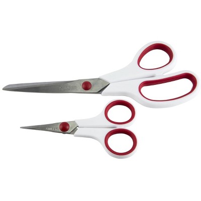 SINGER Fabric & Craft Scissors Set W/Comfort Grip 2/Pkg-8.5" Lightweight & 4.75" Detail Scissors