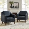 Set of 2 Bonita Transitional Vegan Leather Armchair with Removable Seat Cushion and Nailhead Trims| ART OF LIVING DESIGNS - 2 of 4