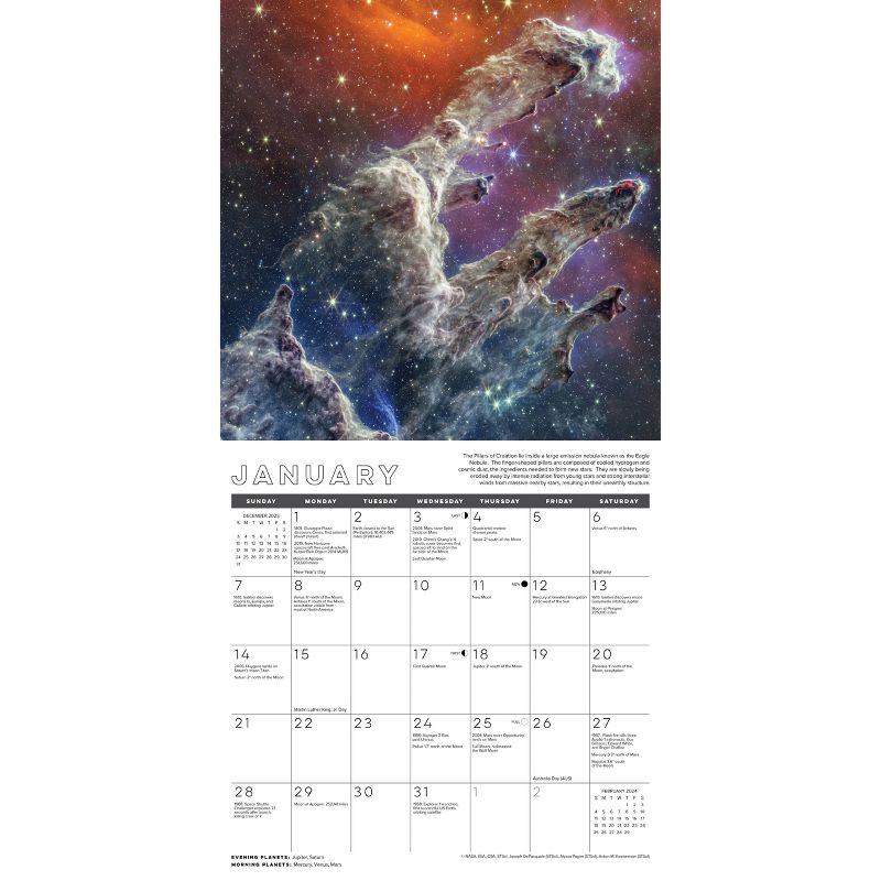 Willow Creek Press 2024 Wall Calendar 12&#34;x12&#34; Astronomy, 3 of 4