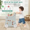KTMBDW 2-in-1 Baby Walker with 8 Fun Activities (Dessert Sorter/Adjustable Clock/Maze) + Side Shop Window (Role Play)for 10-12 Months 1 2 3 Years Old - 3 of 4