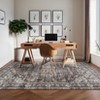 Vintage Machine Area Rug  Non Shedding Soft Distressed Flower Printed Indoor Carpet Non Slip Floor Mat - 2 of 4