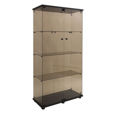 NicBex 4 Shelves File Cabinet with Double Door Glass Cabinet,Office Cabinet with Spacious Tier-Shelving Design,Filing Cabinet for Home Office