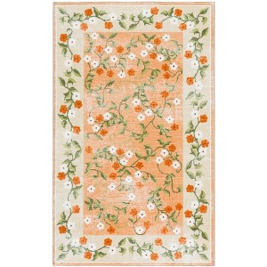 Martha Stewart Floral MSRW195  Machine Washable Skid-Resistant Power Loomed Indoor Rugs - 1 of 4