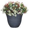 Classic Home and Garden Indoor/Outdoor Round Honeysuckle Resin Flower Pot Planter - 3 of 4