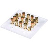 Monoprice 2-Gang 7.2 Surround Sound Distribution Wall Plate | Gold Plated, No Wire Pull-Outs - 2 of 4