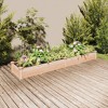 vidaXL Garden Raised Bed Natural wood Solid fir wood and breathable fabric - 94.5" x 17.7" x 9.8" Natural - 2 of 4