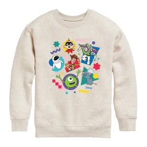 Boys' - Disney - Pixar Character Shapes Graphic Long Sleeve Fleece Sweatshirt - 1 of 4