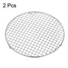 Unique Bargains Stainless Steel Round Cross Wire Barbecue Grill with Legs - 3 of 4