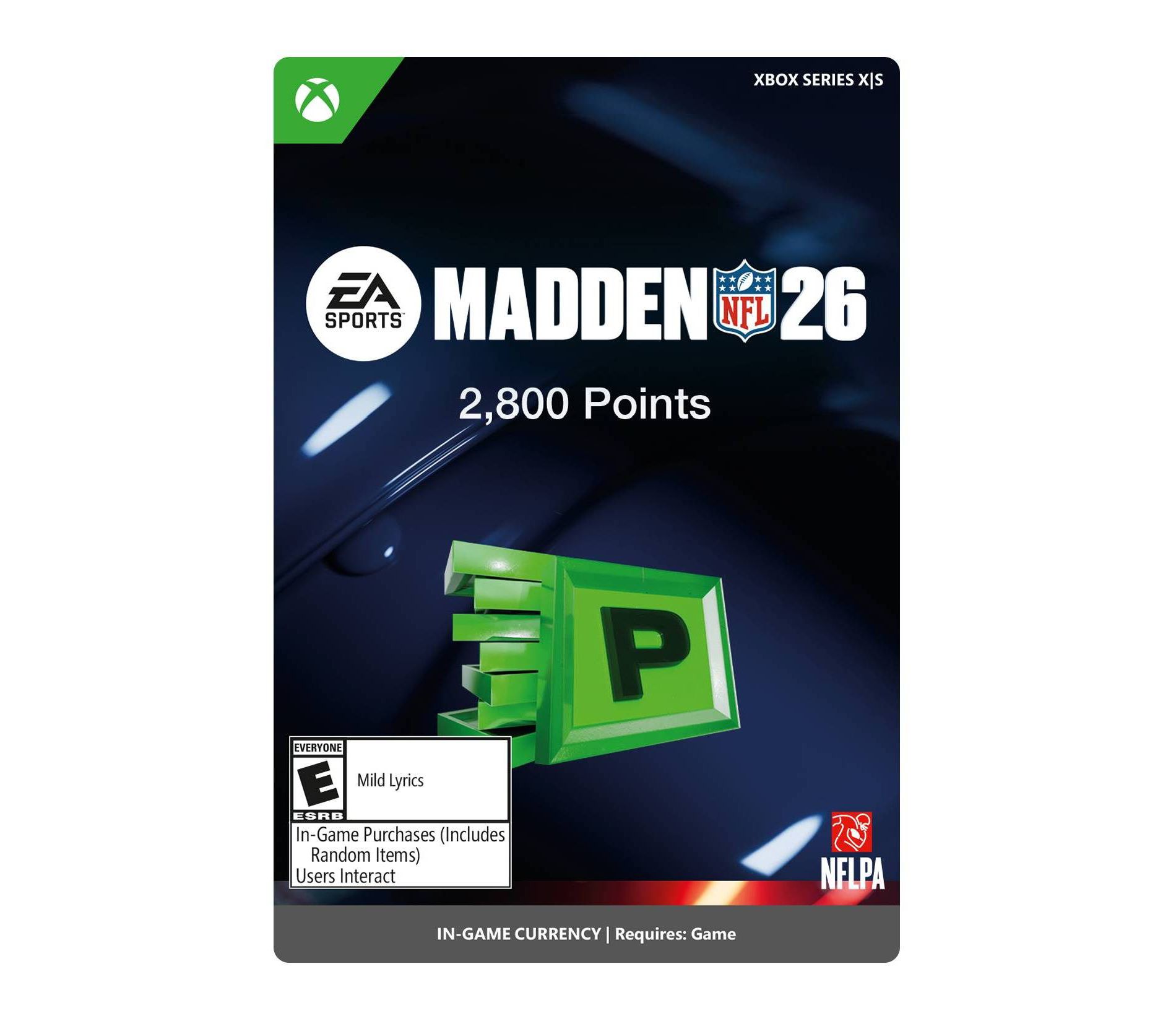Madden NFL 26: 2800 MUT POINTS - Xbox Series X|S/Xbox One (Digital)