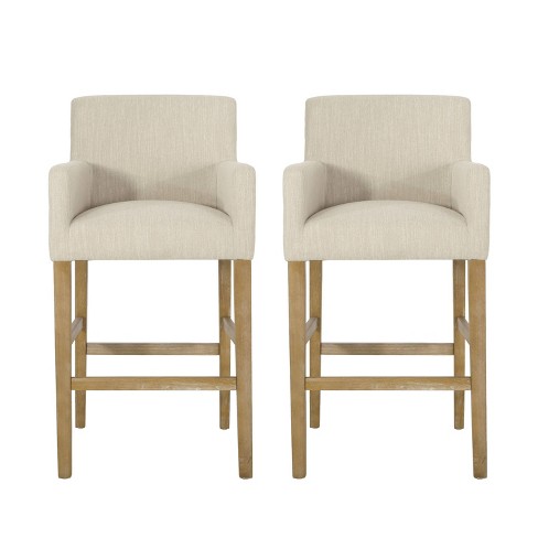 Timo Swivel Counter Height Barstool With Wood Base Cream - Threshold™ :  Target