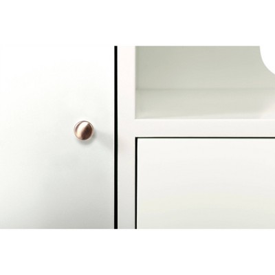 White Mid-Century Modern TV Stand with Cabinet
