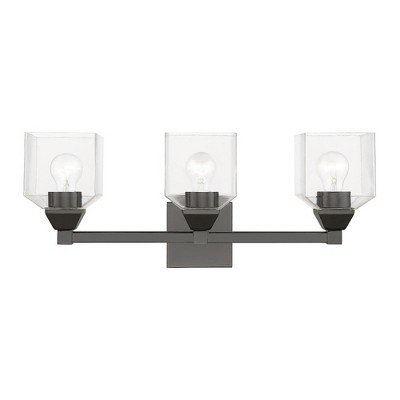 Livex Lighting Aragon 3 - Light Vanity in  Black Chrome