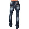 Cowgirl Tuff Dark Faded DFMI Womens Denim Jeans, Medium Wash (31 Long) - 2 of 3
