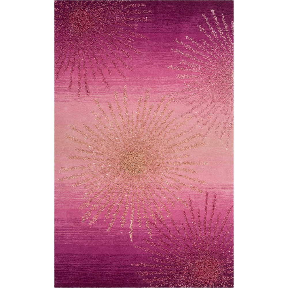 3'6inx5'6in Burst Tufted Accent Rug Pink - Safavieh