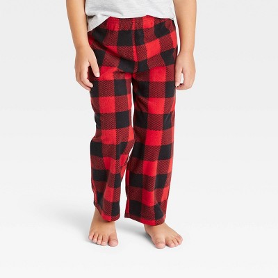 Toddler Holiday Buffalo Check Fleece Matching Family Pajama Pants - Wondershop™ Red 12M