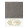 Linum Home Textiles 100% Turkish Cotton MONICA Gold Thread 3PC Embellished Towel Set - 2 of 4