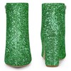 Perphy Women's Glitter Sparkly Pointed Toe Zipper Chunky Heels Ankle Boots - 3 of 4