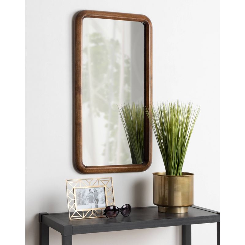 17&#34; x 32&#34; Pao Framed Wood Wall Mirror Walnut Brown - Kate and Laurel, 6 of 7