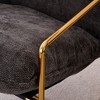 Kumasinova Velvet Accent Chairs Set of 2,Comfy Reading Chair  with Metal Frame,Modern Accent Chair with Arm Pocket,Bedroom Chairs for Adults - 3 of 4