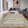 Vintage Area Rugs Washable Low Pile Non Slip Foldable Carpet for Living Room Bedroom Indoor Ultra Soft Retro Printed Distressed Rug - 4 of 4