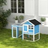 Rabbit Hutch for Indoor and Outdoor Use,Wooden Bunny Cage with Run and Pull Out Tray,Weather Resistant Rabbit House-LAOTIES - 2 of 4