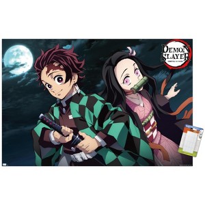 Trends International Demon Slayer - Tanjiro & Nezuko Night Unframed Wall Poster Prints - 1 of 4