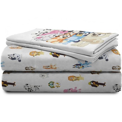 Bluey & Friends Cartoon Microfiber Toddler Bedding Set