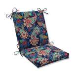 Paisley Party Squared Corners Outdoor Chair Cushions Blue - Pillow Perfect