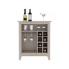 Vynxaria Castle Bar Cabinet - Modern Style, Light Gray Finish, 37.12" Height, Six Wine Cubbies - 2 of 4