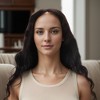 Unique Bargains Women's Big Curly Long Hair Wig 4x4in 180 Real Human Hair Black 1 Pc - 2 of 4