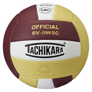 Tachikara CWVG Indoor Sensi Tec Composite Competition Volleyball - Cardinal/White/Vintage Gold - 1 of 1