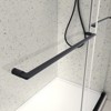 PexFix 76 in.x 54 in. Frameless Double Sliding Shower Door 8mm Tempered Glass With Adjustable Soft Closing Design for Spa Bathroom Clear Matte Black - 4 of 4