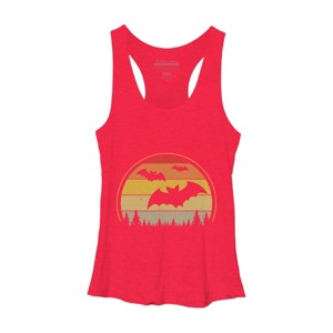 Women's Design By Humans Vintage Retro Vampire Bats Halloween Costume By Chos Racerback Tank Top - 1 of 3