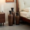 Infurnic Decorative Vases Set of 3 Classic and Neat Vases Vases, High Independent Flower Stand for Living Room, Entryway, Black, 22.8"*8.26"*29.72" - 2 of 4