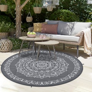 Waterproof Outdoor Rug UV-Resistant Plastic Straw Rug for Patio - 1 of 4