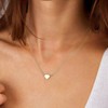 Turandoss 14k Dainty Gold Silver Heart Necklace for Women Girls - Birthday Gifts for Women Girls, Sweet Jewelry for 8-18, Back to School Decorations - 2 of 4