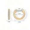 Gold Cubic Huggie Earrings A Simple and Fashionable Earring Suitable for Women - 3 of 4