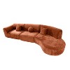 Christopher Knight Home Ilka 140" Modern Fully Compressed Sponge 5 Seater Curved Sectional Sofa - 4 of 4