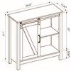 LuxenHome Farmhouse White MDF Wood Bathroom Storage Cabinet - 3 of 4