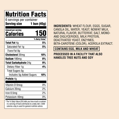 Brioche Hot Dog Buns - 9.52oz/6ct - Favorite Day™